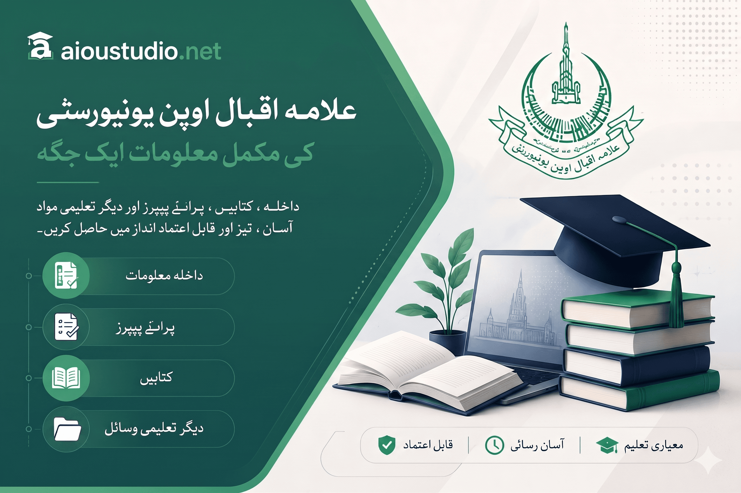 AIOU students with study materials and digital learning resources